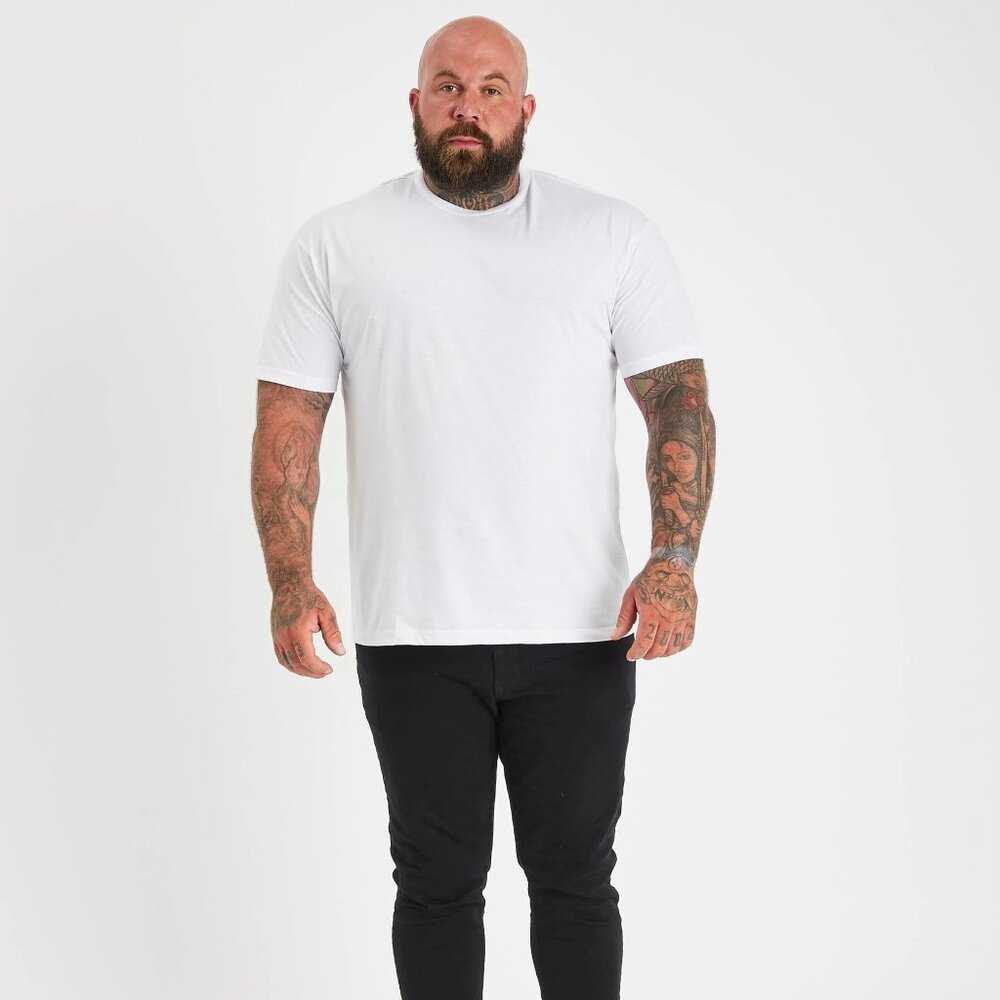 BUILT DIFFERENT ALL WHITE Crew Neck Tee‎ Size 2XL
